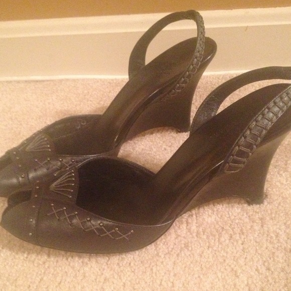 ❌SOLD❌ Cole Haan - sling back navy blue wedges
