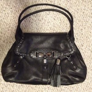 Auth Cole Haan black leather handbag purse