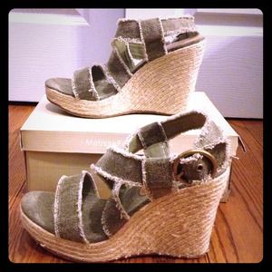 Olive Green Wedges by Coconuts