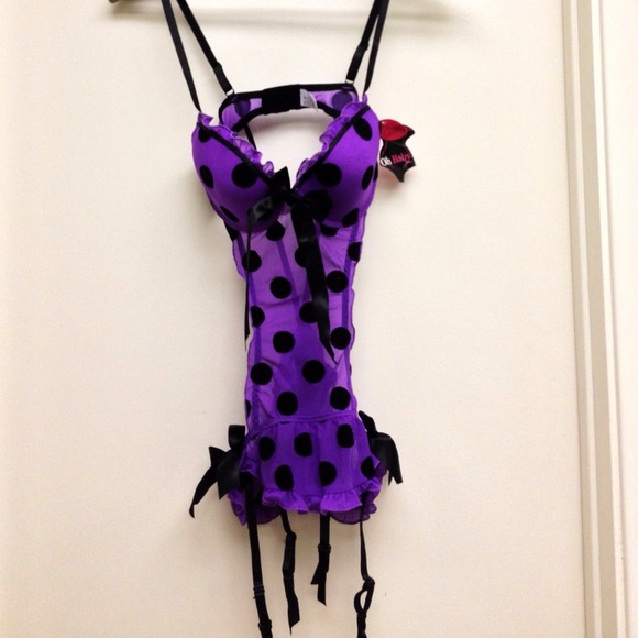 SOLD Polka dot lingerie in small
