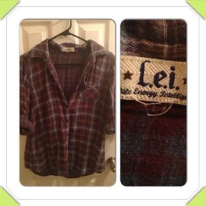 Plaid shirt and pink pencil skirt bundle