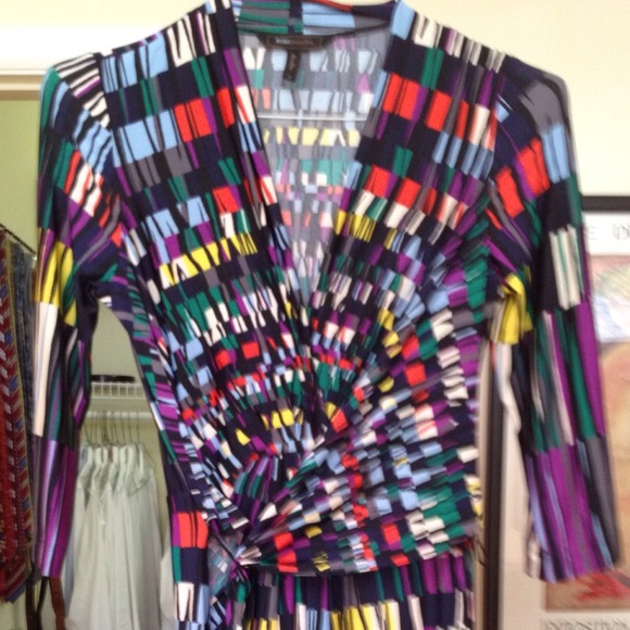 BCBG Multicolor Wrap Dress