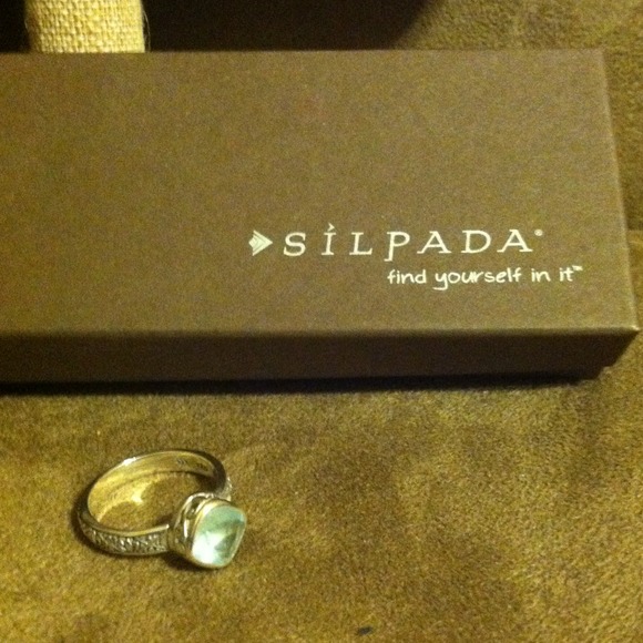 SOLD Silpada sterling silver and light blue ring