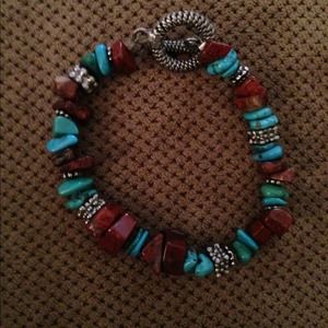 🚫Sold🚫 Brown and turquoise bracelet