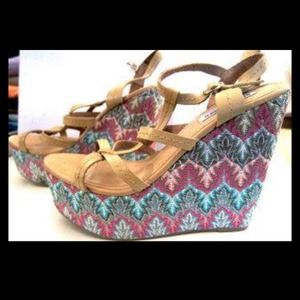 Steve Madden Platform Wedge Sandals-Size 10