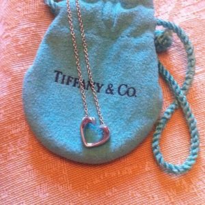 Tiffany heart necklace, sterling silver.