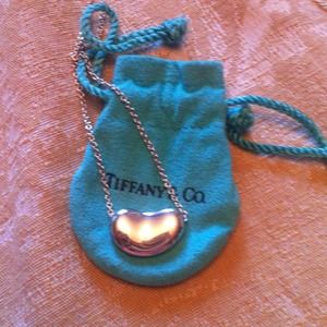 Tiffany Elsa Peretti Bean Pendant Necklace
