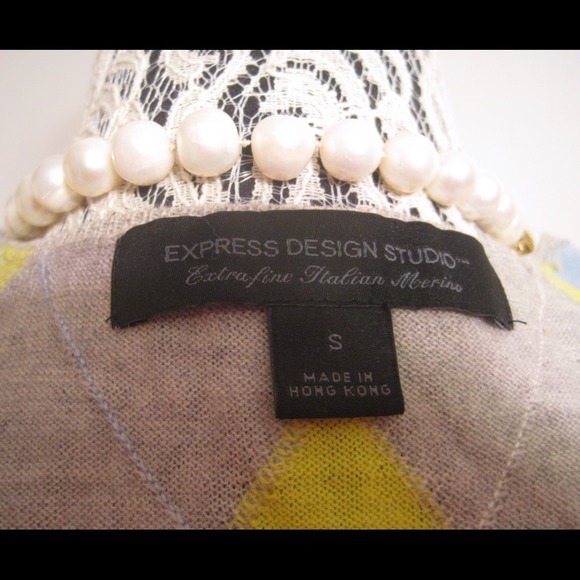 Express Special Ed. Argyle Italian Merino Wool ! - Picture 2 of 4