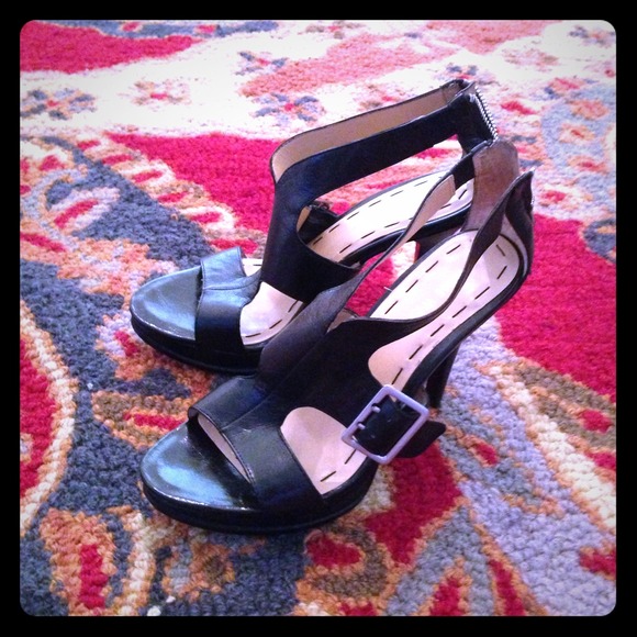 Bundled nine west heels & merona red/grey/blk dres
