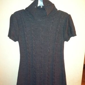Basic dark grey sweater dress