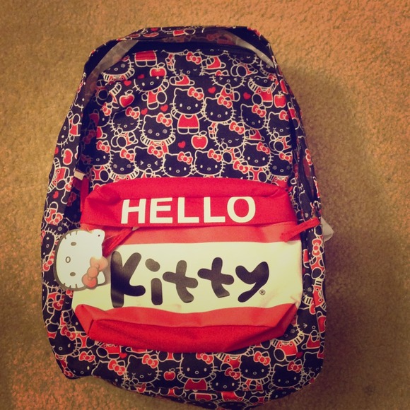 Hello Kitty backpack with hoodie attached