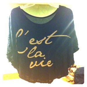 Black Cest La Vie Top