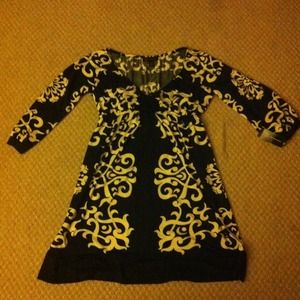 Black and cream INC dress