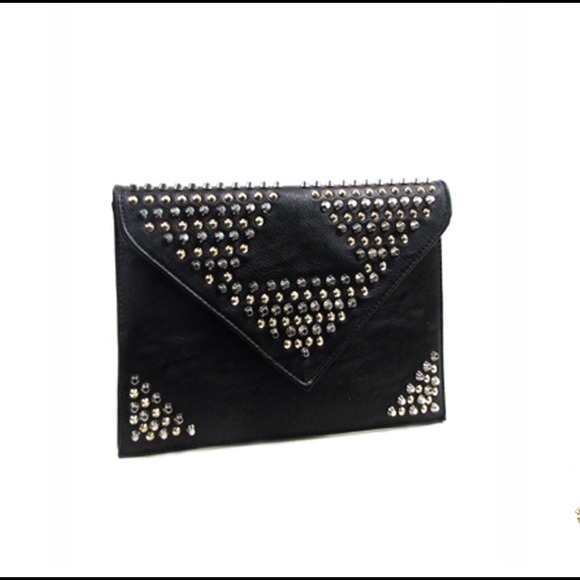 Black Studded Clutch. Price negotiable!