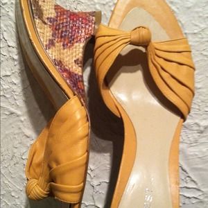 SOLD Nine West Raffia Wedge Sandals SOLD