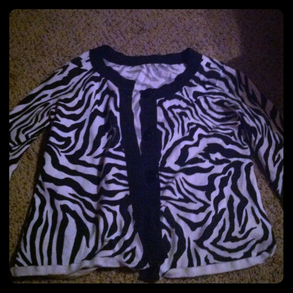 Zebra print cardigan
