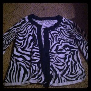 Zebra print cardigan