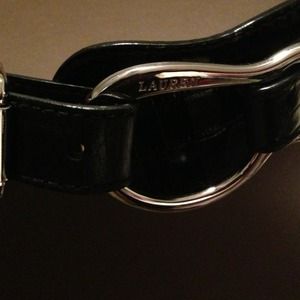 Black Ralph Lauren Leather Belt Lg