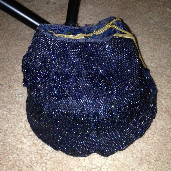 Vintage beaded draw string bag - Picture 1 of 4