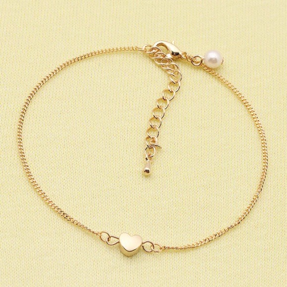 Tiny heart gold plated bracelet