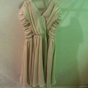 Ruffled cream colored dress!