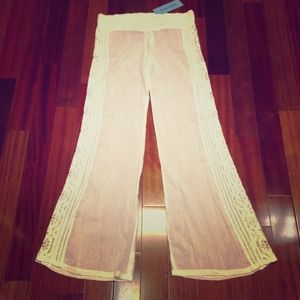 Gorgeous Detailed White 100%Cotton Swim Pants.