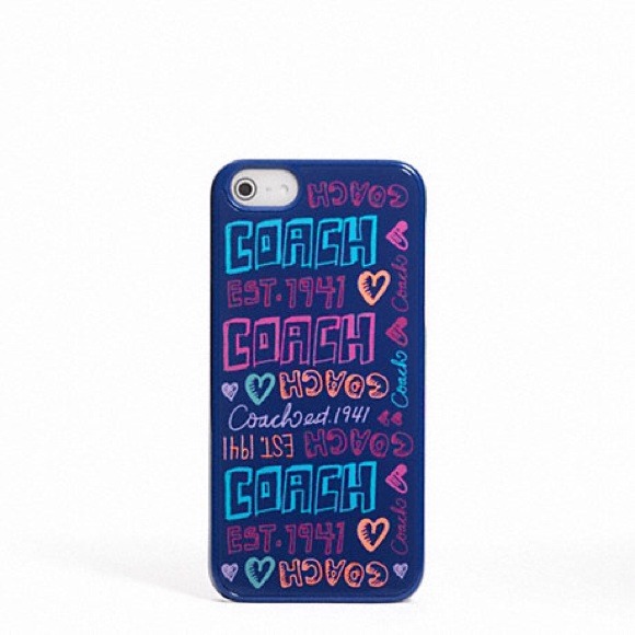 Authentic Coach Daisy story patch IPhone 5 case - Picture 1 of 2