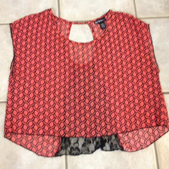 Self Esteem Tops - 💢BUNDLE💢Self Esteem Hi Lo Orange Black Lace Top