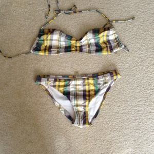 Plaid bathing suit
