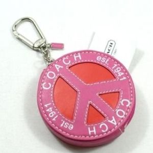 Coach Peace Pouch Keyfob/Keychain/Coin Purse NWOT
