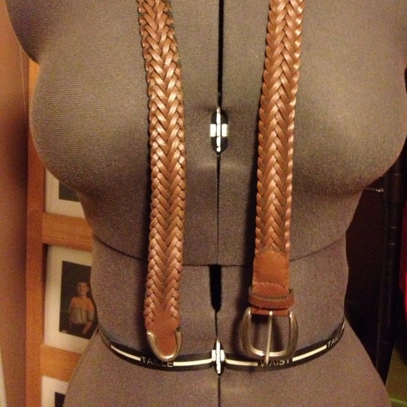 REDUCED! Leather braided belt