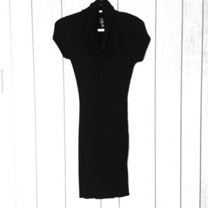 Drooping turtleneck dress
