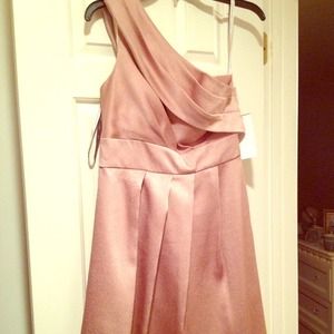 Jenny Yoo cocktail dress, hammered satin!