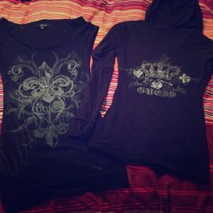 *REDUCED* Guess Bundle S Top + XS Hooded Top