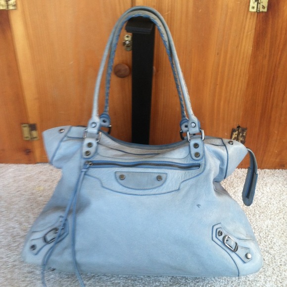 Arden B Blue Leather L/XL Shoulder Handbag SOLD