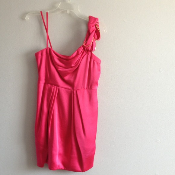 Bcbg one shoulder dress size 6