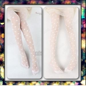 White polka dot stockings