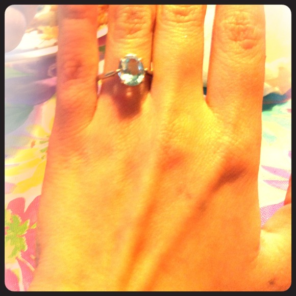 Beautiful blue and stainless steel ring