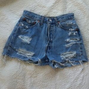 High waisted Levi cut offs