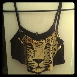Tiger Crop Top/Bikini Top