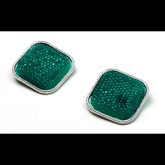 NWT, Silver & Emerald Green Earrings!