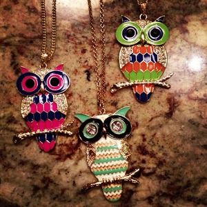 Long owl necklace sets 22.00 ea