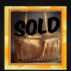 🎀SOLD🎀INNUE,(Mustard) Leather/Suede Fringe Purse