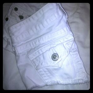 True religion white shorts
