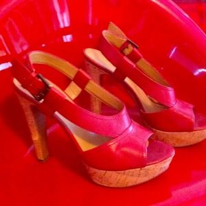 Nine west size 8 1/2 red heels