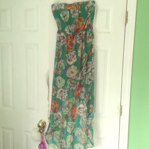 strapless dizzyizzy floral dress