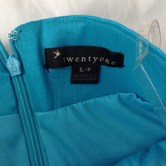 Blue/Aqua Short Tube Dress Bridesmaid - Picture 2 of 3