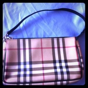 Burberry check clutch