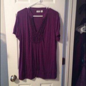 Purple ruffle top