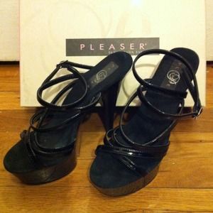 SALE TODAY Pleaser Delight Black Platform Stiletto